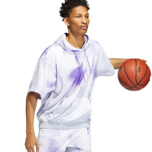 Adidas Donovan Mitchell SS Hooded Shooter Top. Brand new. Mens Size: Large - Picture 2 of 8